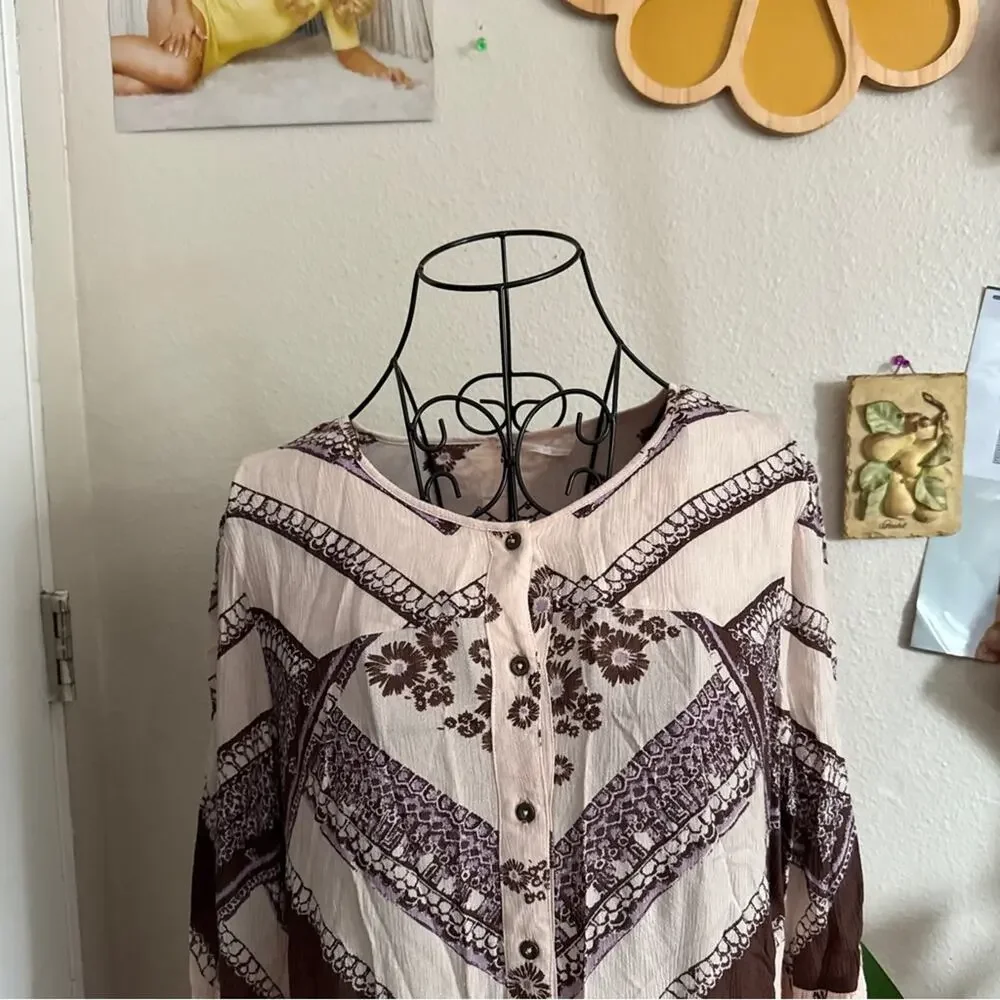 Free People From Your Heart Babydoll Mini Dress XS
